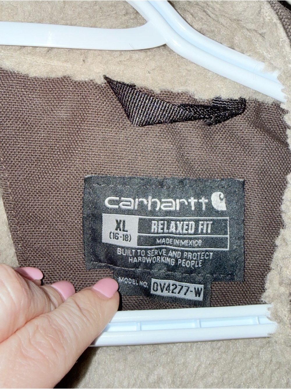 Carhartt Dark Brown Sherpa-Lined Work Vest - Picture 3 of 4